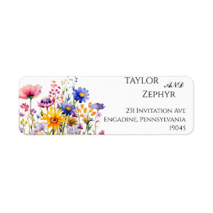 Wildflower Wedding RSVP Return Address