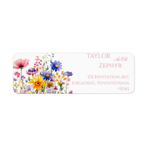 Wildflower Wedding RSVP Return Address