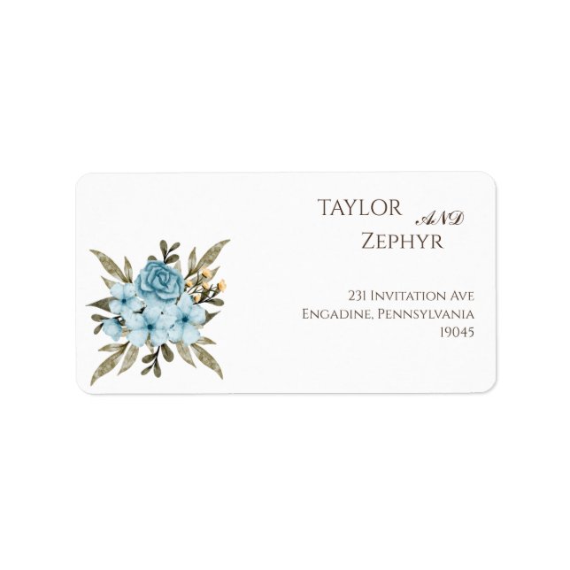 Wildflower  Wedding RSVP Return Address  Label (Front)