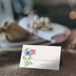 Wildflower Wedding Rustic Country Flowers Place Card