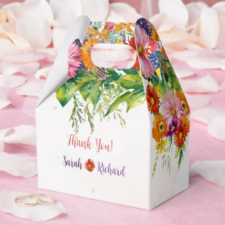 Wildflower Wedding, Rustic Floral Thank You & Favour Box