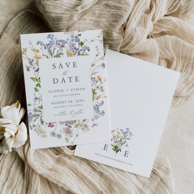 Wildflower Wedding Save the Date Floral Boho  (Creator Uploaded)
