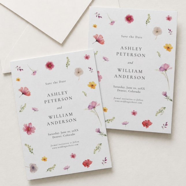 Wildflower Wedding Save the Date Invitation (Creator Uploaded)