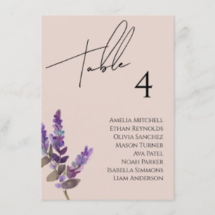 Wildflower Wedding Seating Chart Card