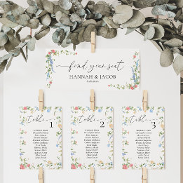 Wildflower Wedding Seating Chart Welcome Header