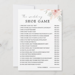 Wildflower Wedding Shoe Gam Template, Invitation