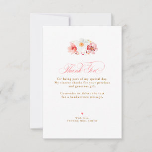 Wildflower Wedding Small Thank You Card