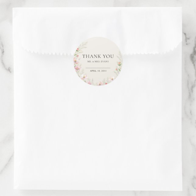 Wildflower Wedding Stickers (Bag)