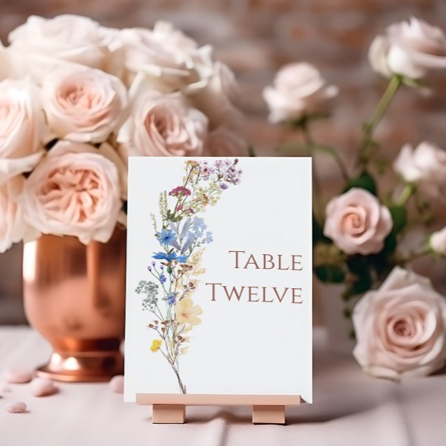 Wildflower Wedding Table Number (Creator Uploaded)