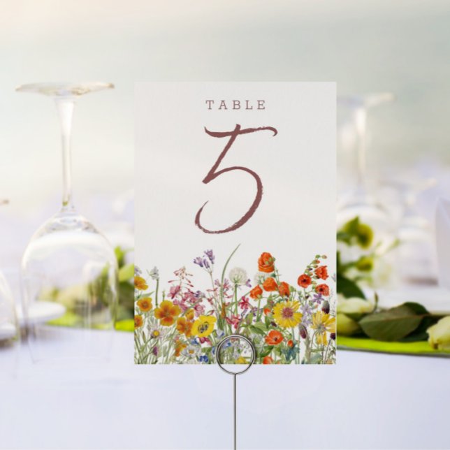 Wildflower Wedding Table Numbers (Creator Uploaded)