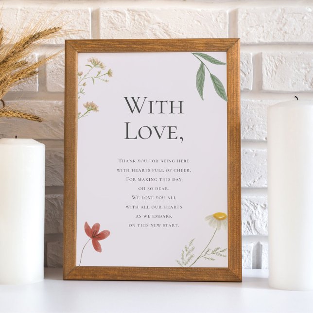 Wildflower Wedding Thank You for Attending Poster (Creator Uploaded)