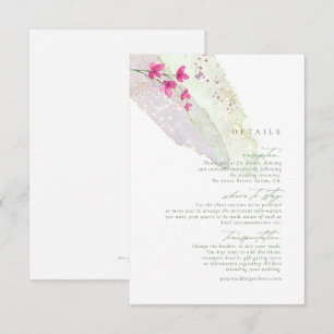 Wildflower Wedding Watercolor Details Fsia ID954  Enclosure Card