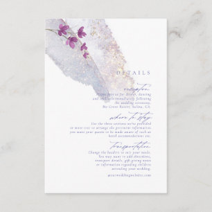 Wildflower Wedding Watercolor Details Peri ID954 Enclosure Card