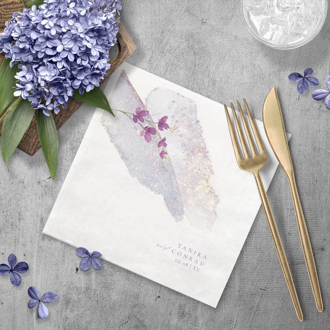 Wildflower Wedding Watercolor Paint Str Peri ID954 Napkin (Creator Uploaded)