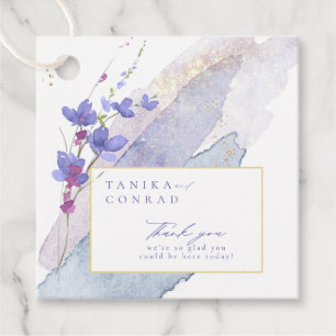 Wildflower Wedding Watercolor Thank You Peri ID954 Favour Tags