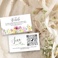 Wildflower Wedding Website QR Code Online RSVP