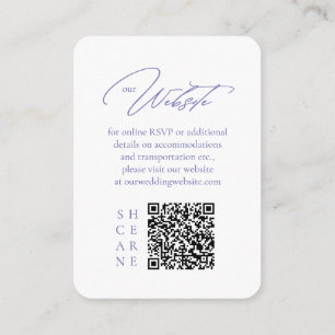 Wildflower Wedding Website QR Code Peri ID954 Enclosure Card