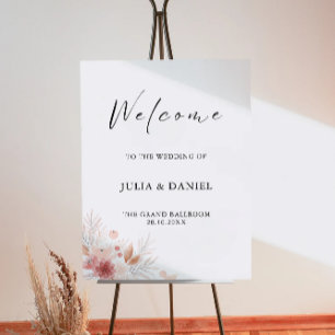 Wildflower Wedding Welcome Sign