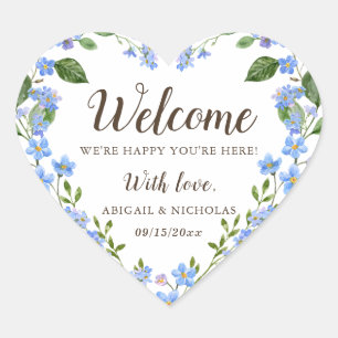 Wildflower Wedding Welcome Sticker Gift Favour Tag