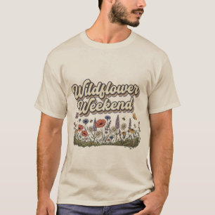 Wildflower Weekend Retro Floral T-Shirt