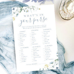Wildflower what's in your purse bridal shower game