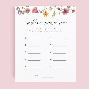 Wildflower Where Were We Shower Game