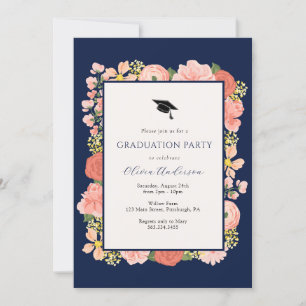 Wildflower Whimsical Floral Graduation Party Invitation