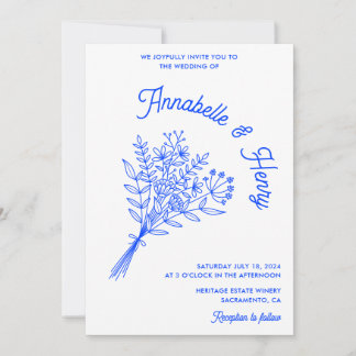 Wildflower Whimsy Series Wedding Invitation