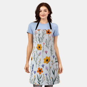 Wildflower Whimsy – Soft Meadow Pattern Apron