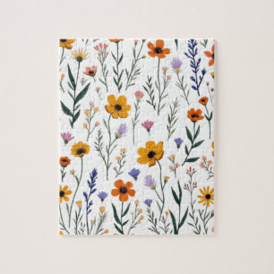 Wildflower Whimsy – Soft Meadow Pattern Jigsaw Puzzle