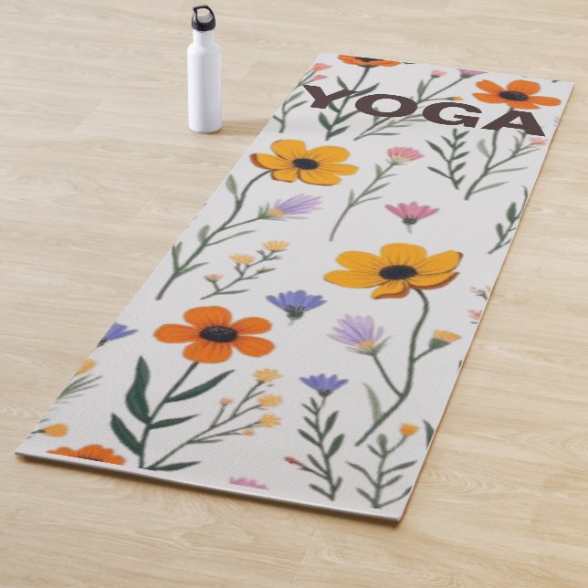 Wildflower Whimsy – Soft Meadow Pattern Yoga Mat (In Situ)