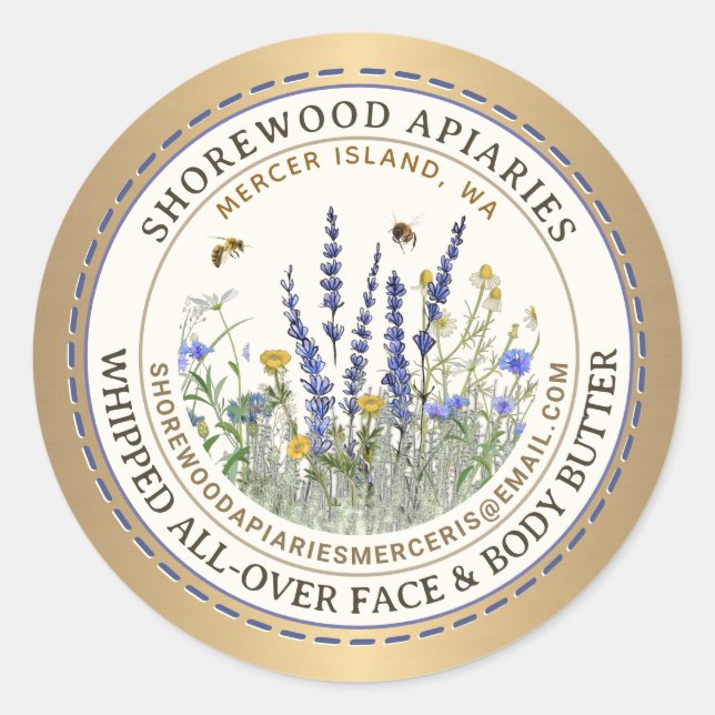 WILDFLOWER WHIPPED BODY BUTTER PRODUCT LABEL  (Front)