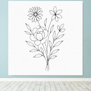 Wildflower Whisper” Minimalist Botanical Print