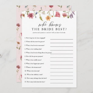 Wildflower Who Knows The Bride Best Digital Invitation
