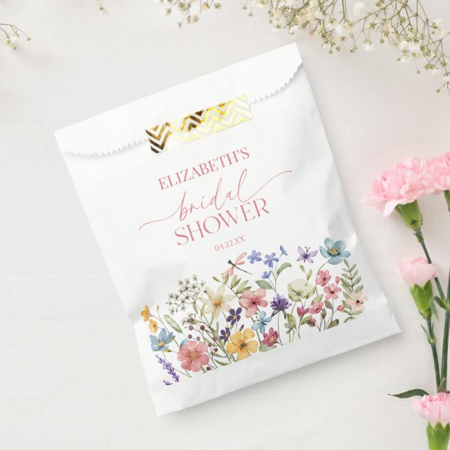 Wildflower Wild Flower Floral Bridal Shower Favour Bags (Sealed)