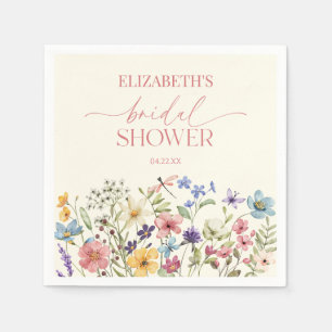 Wildflower Wild Flower Floral Bridal Shower Napkin