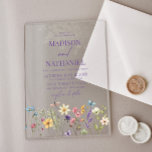 Wildflower Wild Flower Floral Garden Wedding Acrylic Invitations<br><div class="desc">This is a Wildflower Wild Flower Floral Garden Acrylic Wedding Invitation!</div>