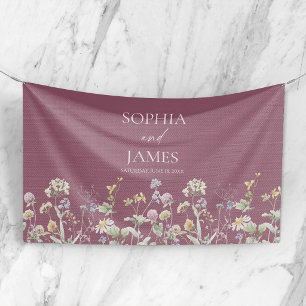 Wildflower Wild Flower Floral Garden Wedding Banner