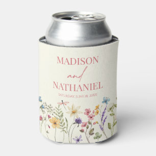 Wildflower Wild Flower Floral Garden Wedding Can Cooler