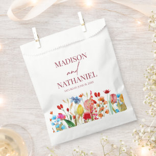 Wildflower Wild Flower Floral Garden Wedding Favour Bags