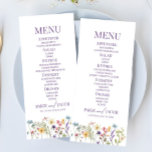 Wildflower Wild Flower Floral Garden Wedding Food Menu<br><div class="desc">This is a Wildflower Wild Flower Floral Garden Wedding menu.</div>