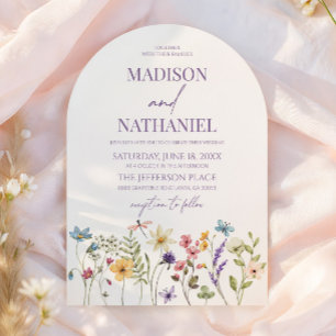 Wildflower Wild Flower Floral Garden Wedding Invitation
