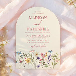 Wildflower Wild Flower Floral Garden Wedding Invitation