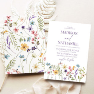 Wildflower Wild Flower Floral Garden Wedding Invitation