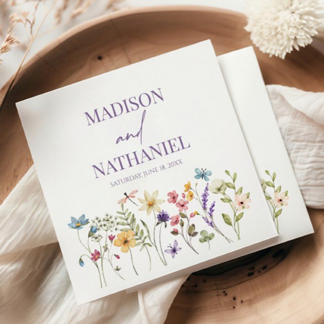 Wildflower Wild Flower Floral Garden Wedding Napkin (Creator Uploaded)