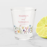 Wildflower Wild Flower Floral Garden Wedding Shot Glass<br><div class="desc">These are Wildflower Wild Flower Floral Garden Wedding Favour Shot Glasses!</div>