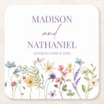 Wildflower Wild Flower Floral Garden Wedding Square Paper Coaster<br><div class="desc">These are Wildflower Wild Flower Floral Garden Wedding Paper Coasters!</div>