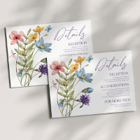 Wildflower Wild Flower Floral Wedding Details