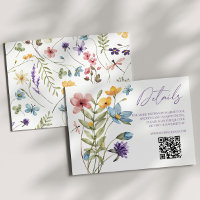 Wildflower Wild Flower QR Code Wedding Details