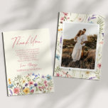 Wildflower Wild Flowers Floral Garden Custom Photo Thank You Card<br><div class="desc">This is a Wildflower Wild Flowers Floral Garden Custom Picture Photo Thank You Card!</div>